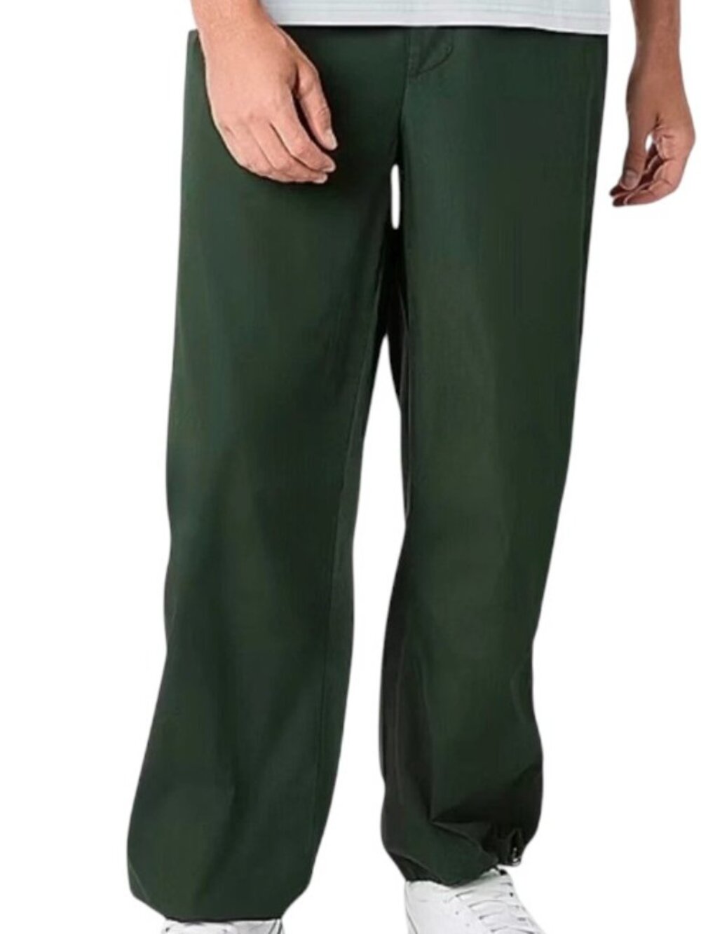 Arizona Mens Baggy Fit Parachute Olive Green Pant Size S